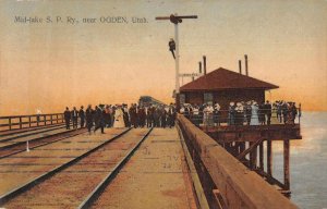 Ogden Utah Mid Lake Southern Pacific Railway Depot Vintage Postcard AA2287