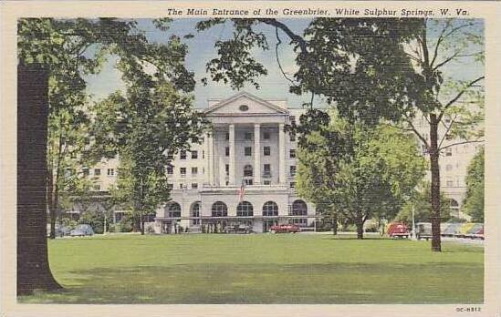 West Virginia White Sulphur Springs The Greenbrier The Main Entrance