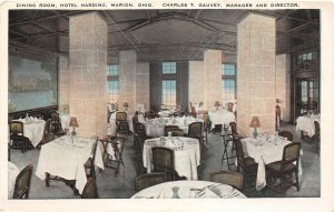 H95/ Marion Ohio Postcard c1910 Interior Dining Room Hotel Harding 82