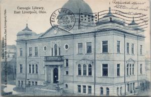 Carnegie Library East Liverpool Ohio OH c1906 Postcard E51