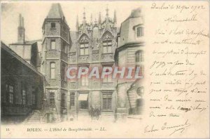 Old Postcard Rouen Hotel de Bourgtheroulde (map 1900)