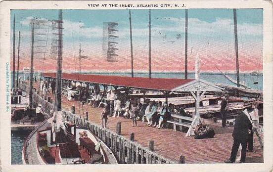 New Jersey Atlantic City View At The Inlet 1929