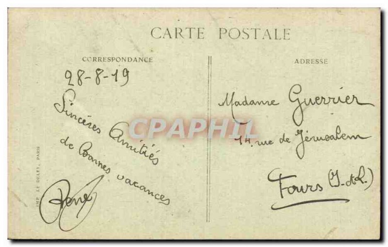 Old Postcard Saint Calais halls