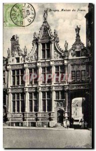 Old Postcard Bruges House Franc