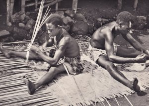 South Cameroon Mat Making Crafts Real Photo African Postcard