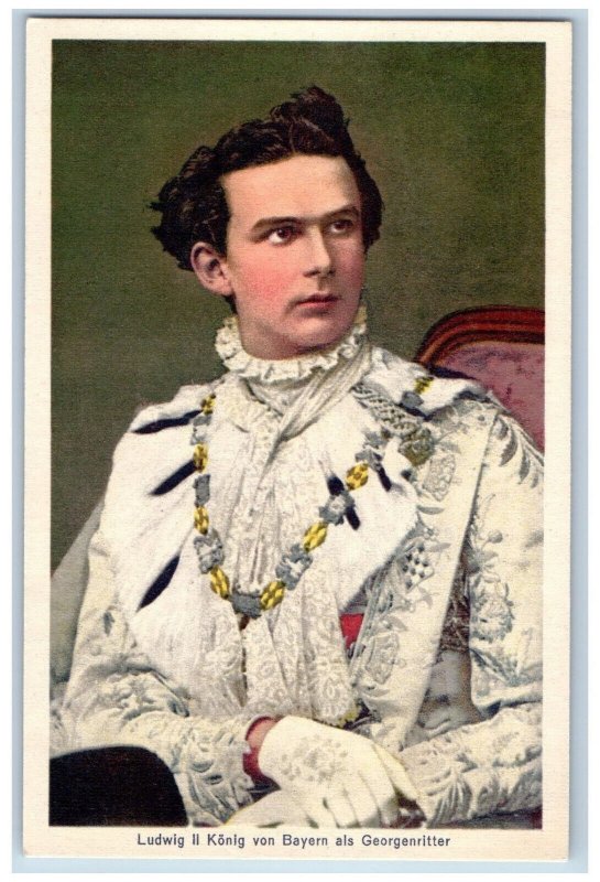 Germany Postcard Ludwig II King of Bavaria as Knight of George c1920's