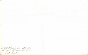 Magog Quebec Lake Lighthouse at Left? c1940s Real Photo Postcard