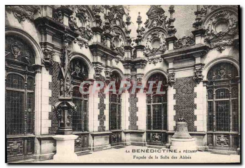 Old Postcard The Benedictine in Fecamp Facade of the Salle des Abbes