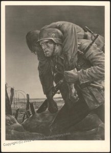 3rd Reich Germany HDK 114 Hoffmann Military RPPC Card UNUSED 108350