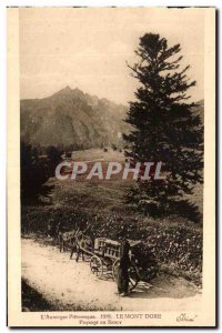 Old Postcard L & # 39Auvergne picturesque Mount dore bare landscape sancy hit...