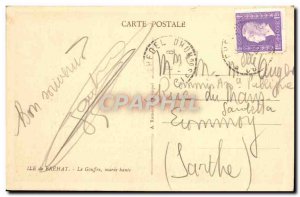 Old Postcard Island Brehat Chasm Maree Haute