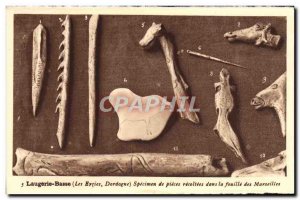 Old Postcard Laugerie The Lower parts Specimen Eyzies harvested in search of ...