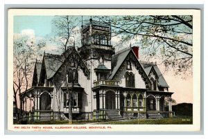 Phi Delta Theta Fraternity Allegheny College, Meadville PA c1920 Postcard