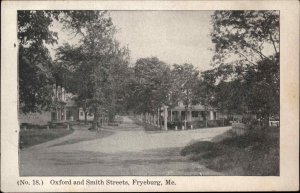 Fryeburg Maine ME Oxford and Smith Streets c1910 Vintage Postcard