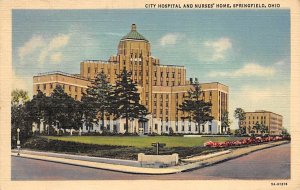 City Hospital & Nurses' Home Springfield, Ohio, USA Writing on back 