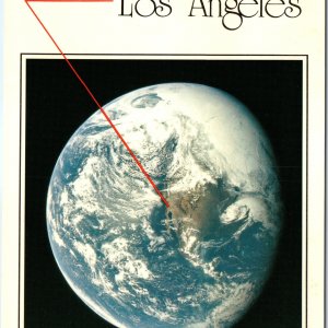 c1970s Los Angeles, CA Earth from Space View Satellite Image Chrome Lg PC M28