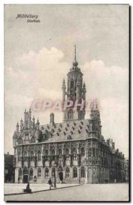 Postcard Old Middelburg Stadthuis