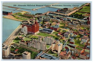 1940 Alexander McKinlock Memorial Campus Northwestern  Chicago Illinois Postcard 