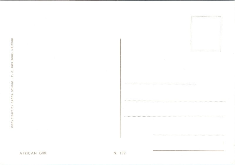 Topless African Girl POSTCARD