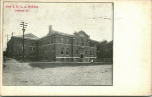 Vtg Postcard 1900s UDB Decatur Illinois IL - New YMCA Building UNP Unused