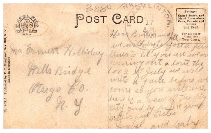 New York  Franklinton   Bird's Eye View