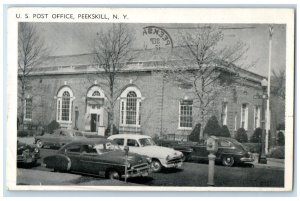 1958 Exterior US Post Office Classic Cars Peekskill New York NY Vintage Postcard