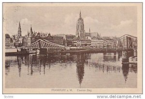 Bridge, Eiserner Steg, Frankfurt a. Main (Hesse), Germany, 1910-1920s