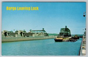 Davenport Iowa Locks and Government Bridge Dam no 15 Postcard D30