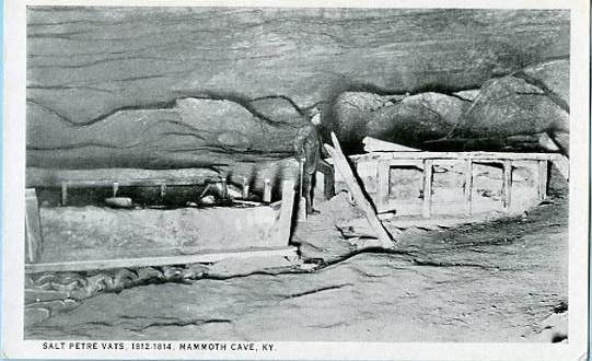 KY - Mammoth Cave, Salt Petre Vats, 1812-1814