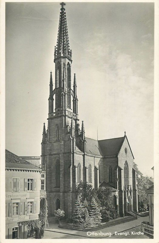 Germany Postcard Offenburg Evangelische Kirche