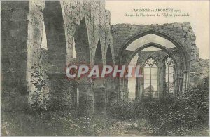 Old Postcard Varennes in Argonne 1919 Interior Ruins of the Church Parish