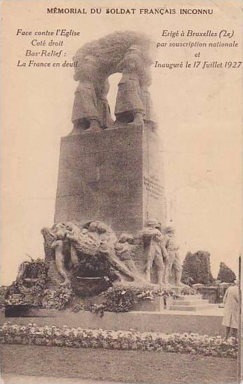 Belgium Brussels Memorial du Soldat Francais Inconnu 1927