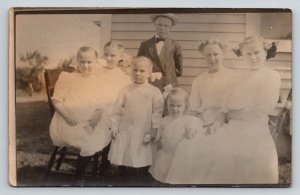 RPPC   Young Children Boy & Girls  Group Photo  c1910  Postcard