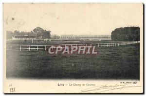 Old Postcard Horse Riding Equestrian Lille on racetrack