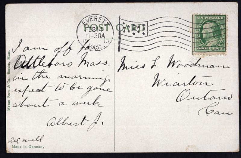 Massachusetts BOSTON The New Graves Light (Light House) - pm1910 - Divided Back