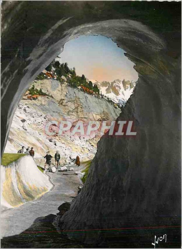 Modern Postcard Chamonix Mont Blanc (Haute Savoie) The Sea of ??Ice Cave Entr...