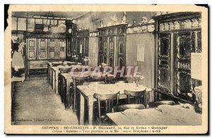 Old Postcard Creperie Degustation Dounard Street Kereou Quimper Crepes pancak...