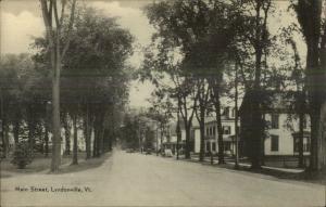 Lyndonville VT Main St. Old Postcard