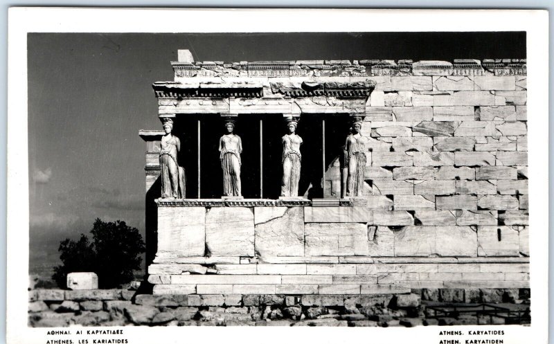 c1950s Athens, Greece Acropolis Erechtheion Caryatid Porch Ionic Columns A359