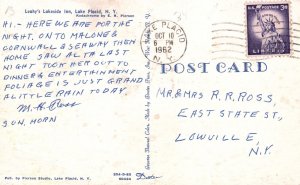 Vintage Postcard 1962 Leahy's Lakeside Inn Lake Placid New York Pierson Studio