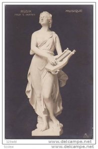 RP, Marble Music (Musique) Statue, Prof. E. Herter, 1920-1940s