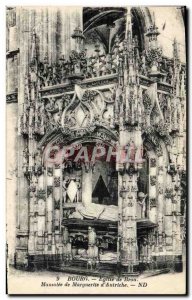 Old Postcard Bourg De Brou Church Mausoleum From Marguerite D & # 39Autriche