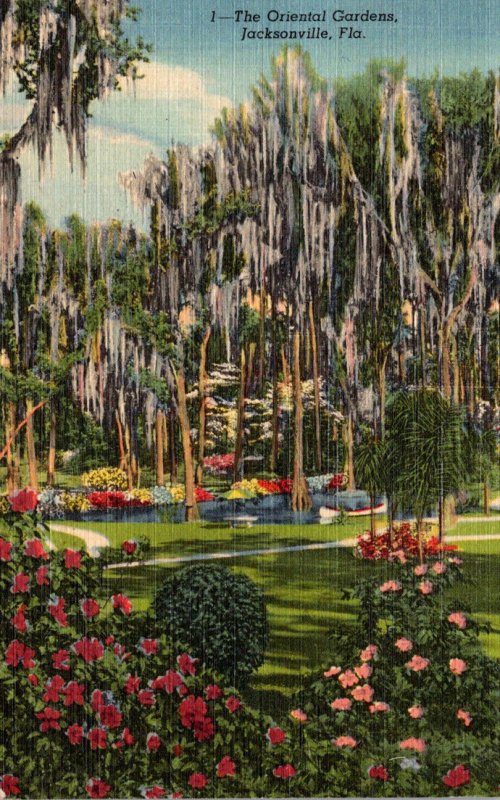 Florida Jacksonville The Oriental Gardens 1953 Curteich
