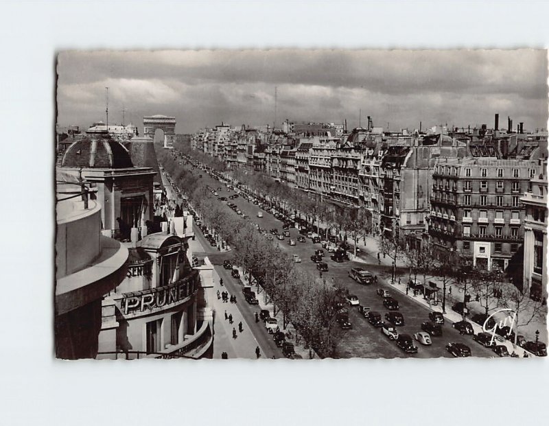 Postcard Avenue des Champs Élysées Paris France