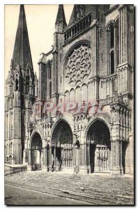 Postcard Old Cathedral of Chartres South Portal
