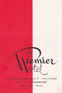 Argentina Sao Paulo Premier Hotel Vintage Luggage Label sk2469