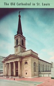 Vintage Postcard Old Cathedral Historical Church Religious Building St. Louis MO