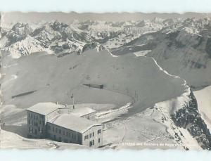 old rppc HOTEL Rochers De Naye - Vaud By Montreux Villeneuve Switzerland HM2011