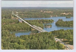 Thousand Islands Bridge, Ontario, Canada Post Pre-stamped Aerial View Postcard#1