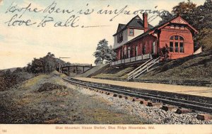 Blue Ridge Mountains Maryland Train Station Depot Vintage Postcard AA79732